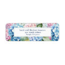 Search for hydrangea flowers return address labels Blue