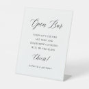 Search for open bar wedding signs Black and white