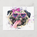 Search for pug painting postcards Cute