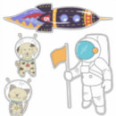 Search for space dog stickers Rocket