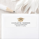 Search for graduation return address labels Gold