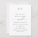 Search for modern monogram wedding invitations Classy