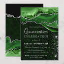 Search for emerald glitter invitations Elegant script