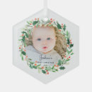 Search for holly wreath christmas tree decorations Baby first christmas