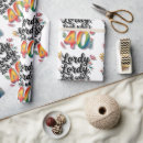Search for funny 40th birthday wrapping paper Over the hill