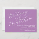Search for lavender and white wedding invitations Calligraphy