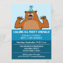 Search for funny animal birthday invitations Wild