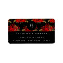 Search for monogram circle return address labels Elegant