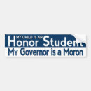 Search for governor bumper stickers Moron
