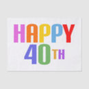 Search for 40 birthday tissue paper Forty