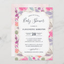 Search for watercolor floral baby shower invitations Calligraphy