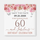 Search for 60th birthday save the dates Glitter