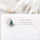 Search for evergreen trees return address labels Winter baby shower