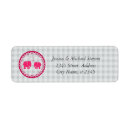 Search for plaid wedding return address labels Gingham