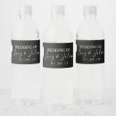 Search for black and white small wedding water bottle labels Simple