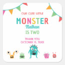 Search for monster bash stickers Boy birthday party