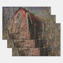 Search for red barn wrapping paper Rustic