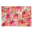 Search for red roses pillowcases Watercolor