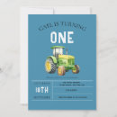 Search for blue tractor birthday invitations Farmer