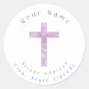 Search for cross return address labels Purple