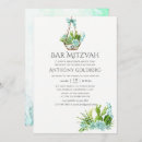Search for tropical bar bat mitzvah invitations Modern