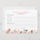 Search for wishes for baby advice cards For her