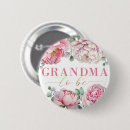 Search for grandma to be baby shower badges Pink