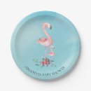 Search for flamingo plates Baby shower
