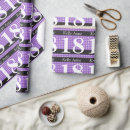 Search for 18th birthday wrapping paper Purple