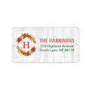 Search for winter wreath return address labels White