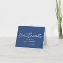 Search for navy blue thank you cards Script