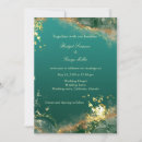 Search for emerald green and gold wedding invitations Chic