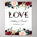 Search for burgundy wedding posters Watercolor burgundy marsala floral