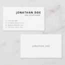 Search for real estate agent business cards Minimalist