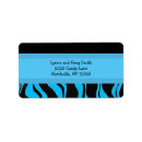 Search for black and blue return address labels Stripes