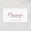 Search for body massage business cards Blush pink
