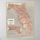 Search for map of florida posters Engraved