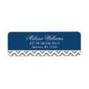 Search for chevron baby shower return address labels Blue