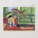 Search for playing game postcards Cat