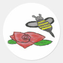 Search for yellow black bee stickers Flower