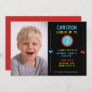 Search for boys 7th birthday invitations Primary colours
