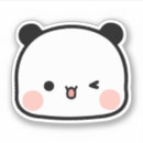 Search for panda face stickers Kawaii