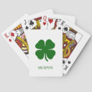 Search for lucky shamrock playing cards Irish