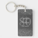 Search for eightieth birthday key rings Pretty