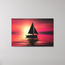 Search for sailing boat canvas prints Sunset