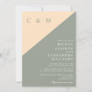 Search for monogram bridal shower invitations Sage green