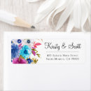Search for red and blue wedding return address labels Floral