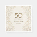 Search for 50th anniversary napkins Gold