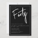 Search for man 40th birthday invitations Forty