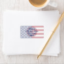 Search for red white blue return address labels America